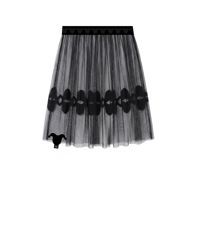 Airy Sheer Lace Long Skirt_ホワイト