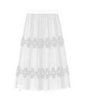 Airy Sheer Lace Long Skirt_ホワイト