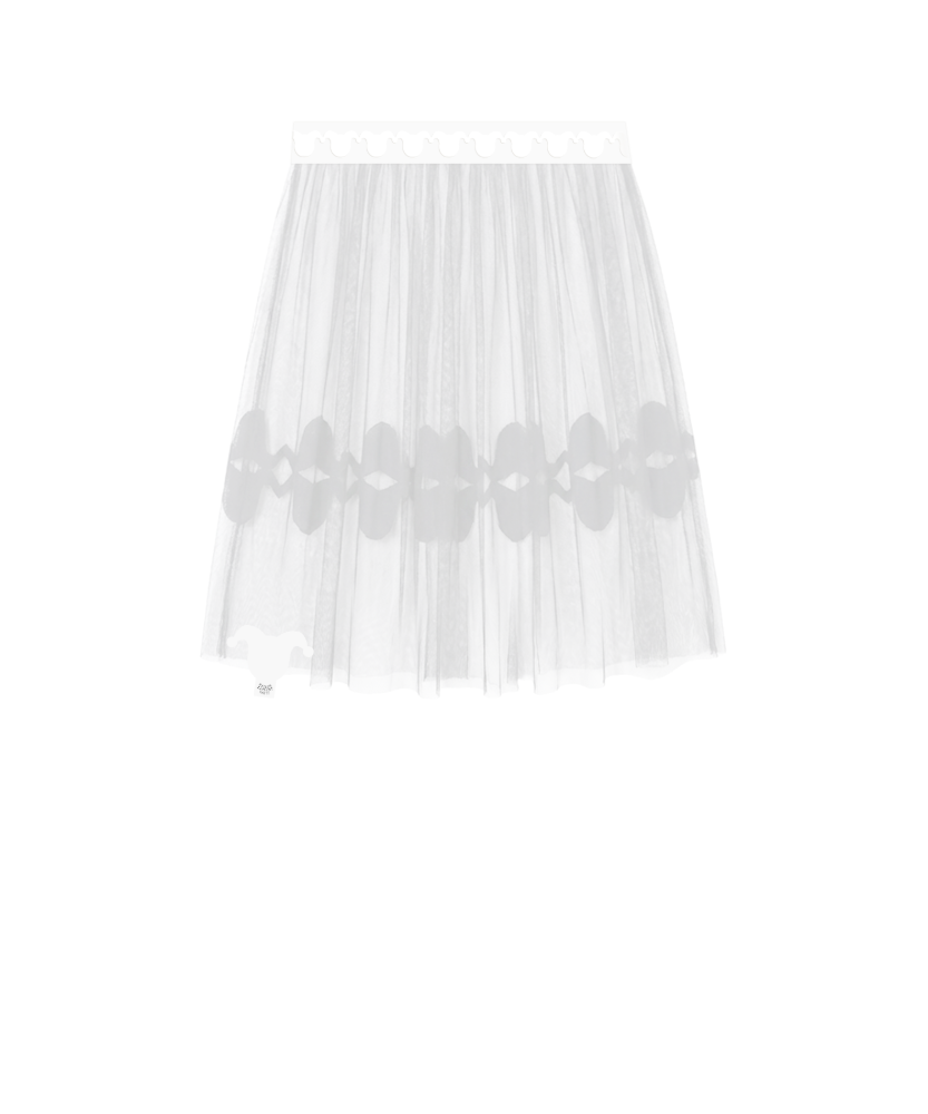 Airy Sheer Lace Long Skirt_ホワイト
