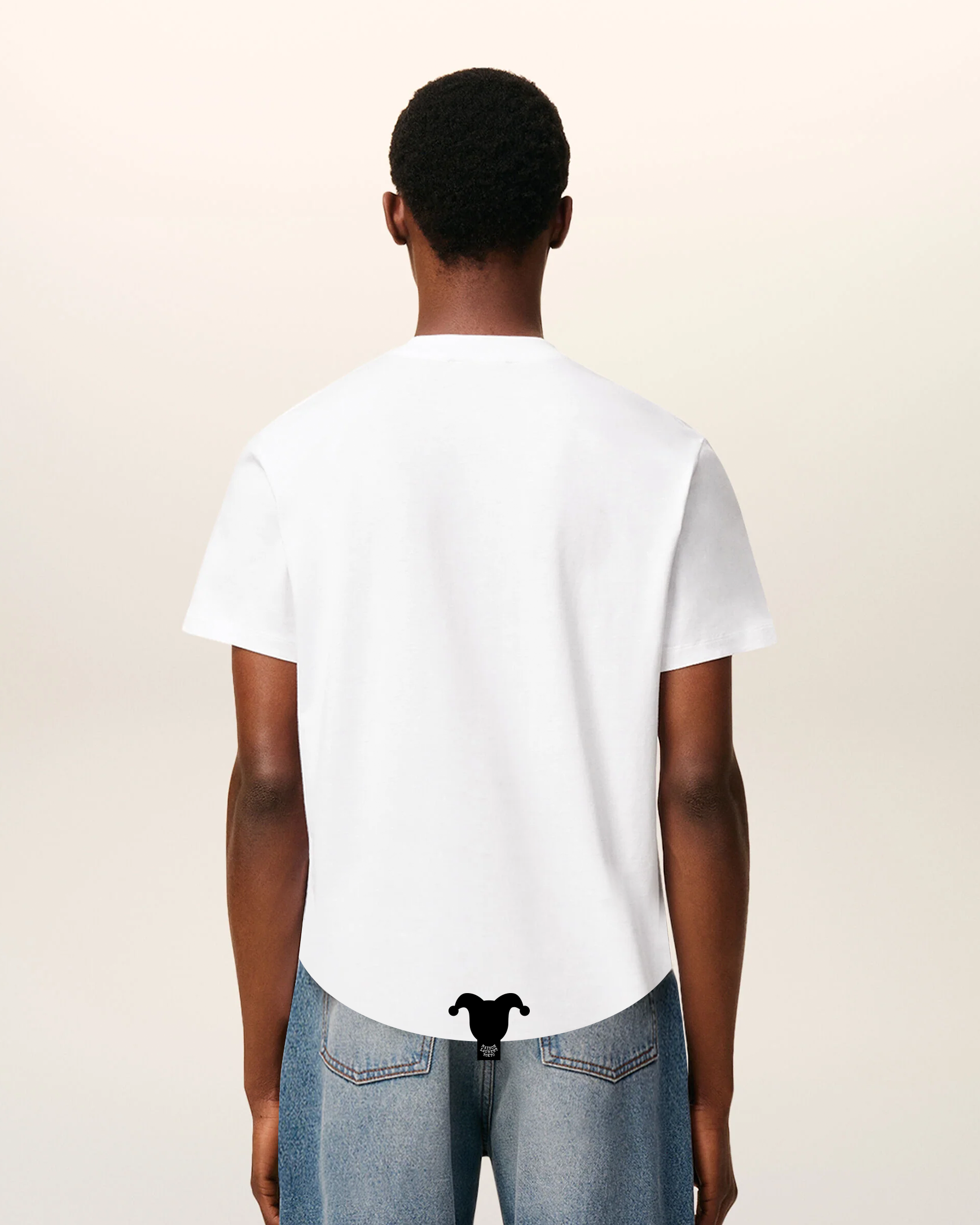 Embroidered T-shirt _ホワイト