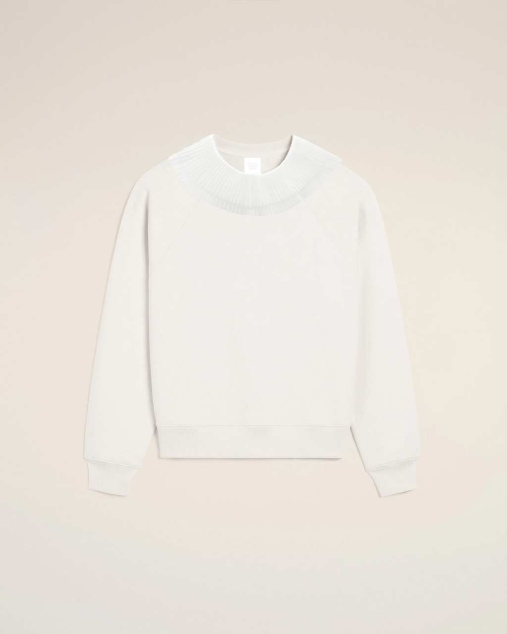 Pleated Ruff Sweatshirt_ホワイト