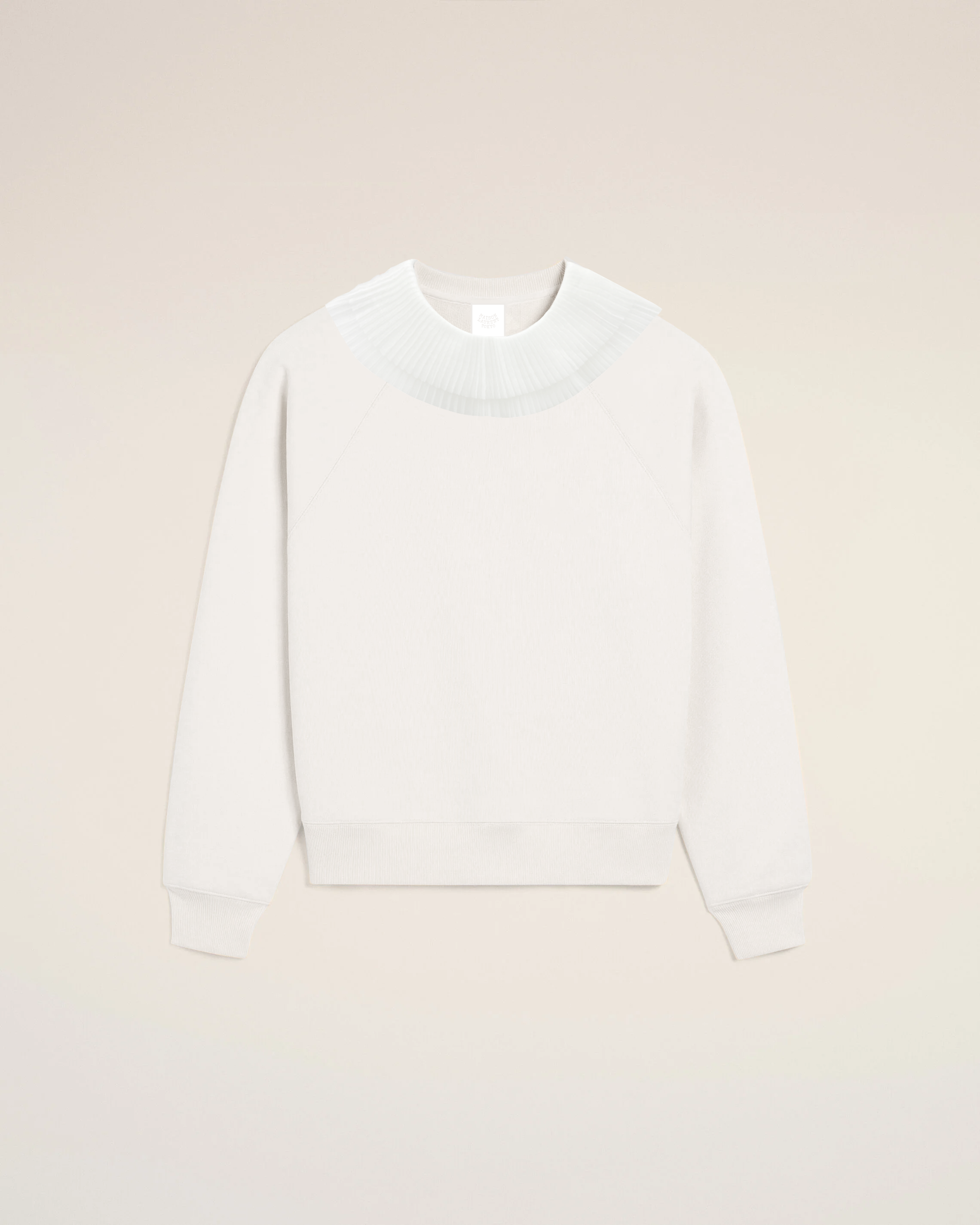 Pleated Ruff Sweatshirt_ホワイト