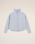 Ruff U-Cropped Shirt_ブルー