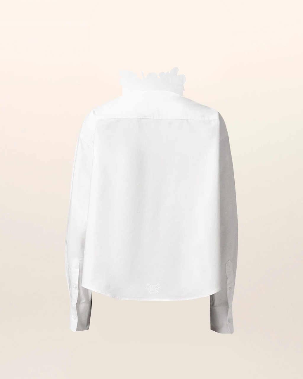 Ruff U-Cropped Shirt_ブルー