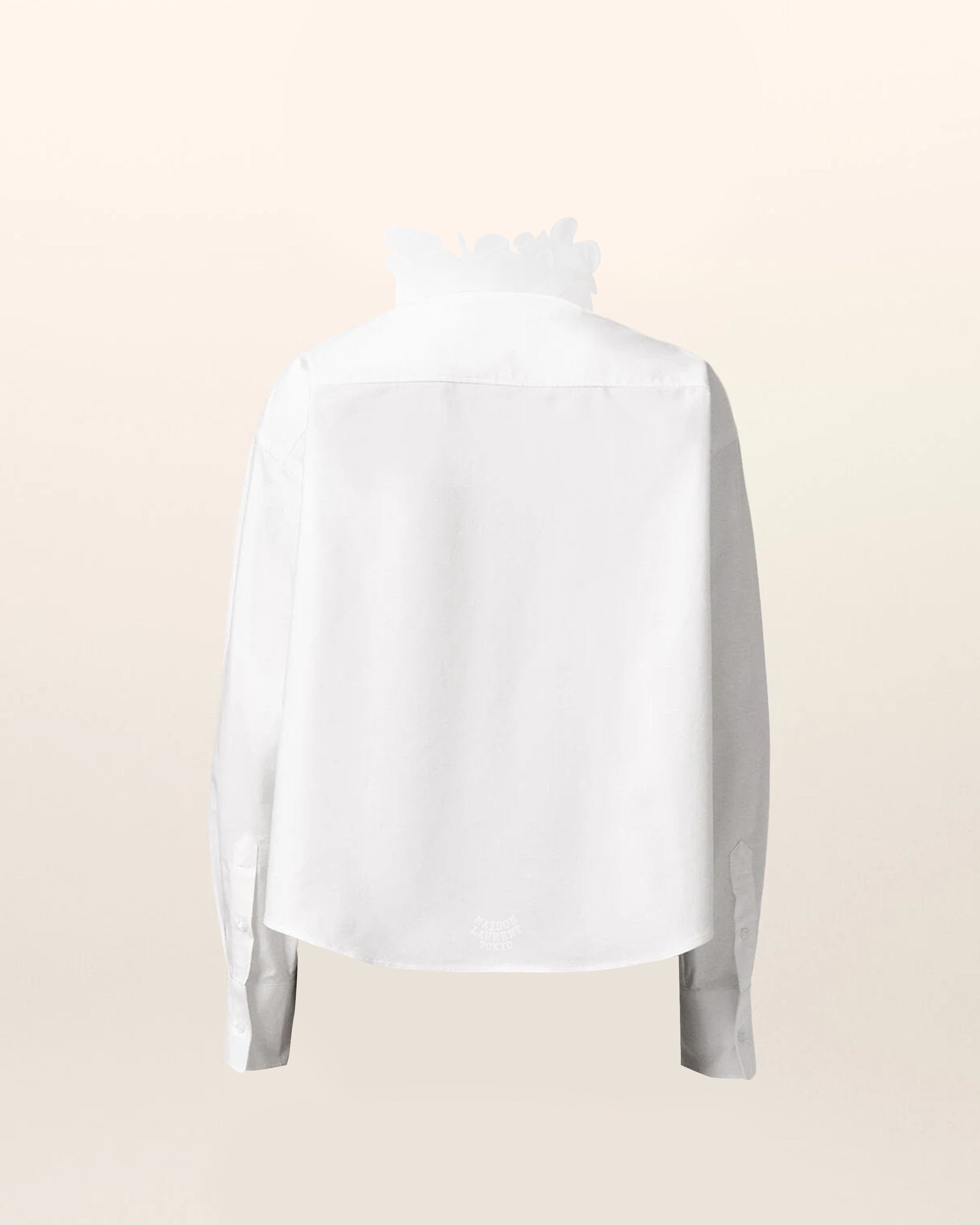 Ruff U-Cropped Shirt_ブルー