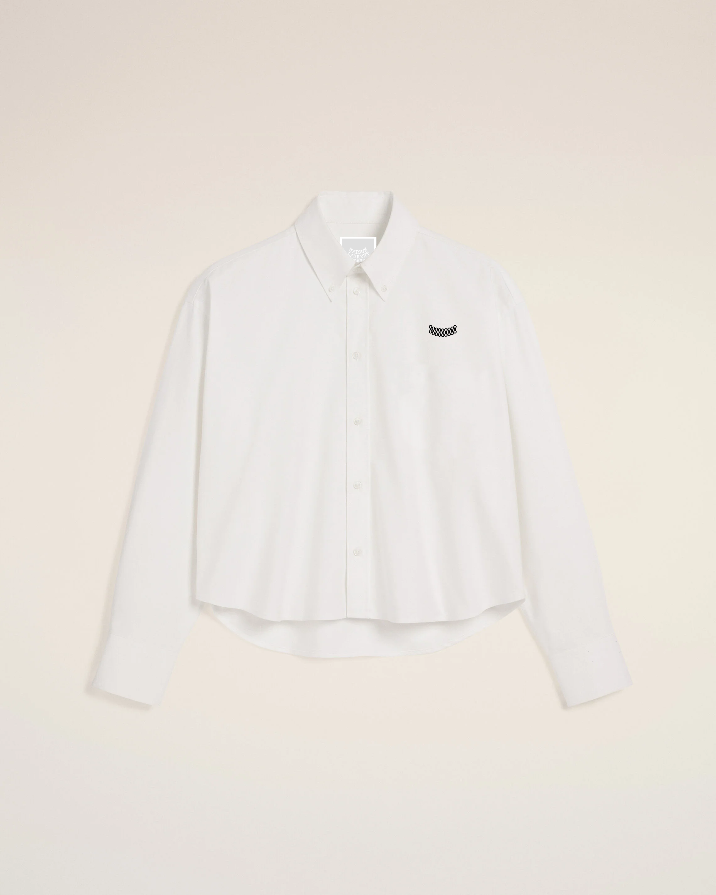 U-Cropped Shirt_ブルー