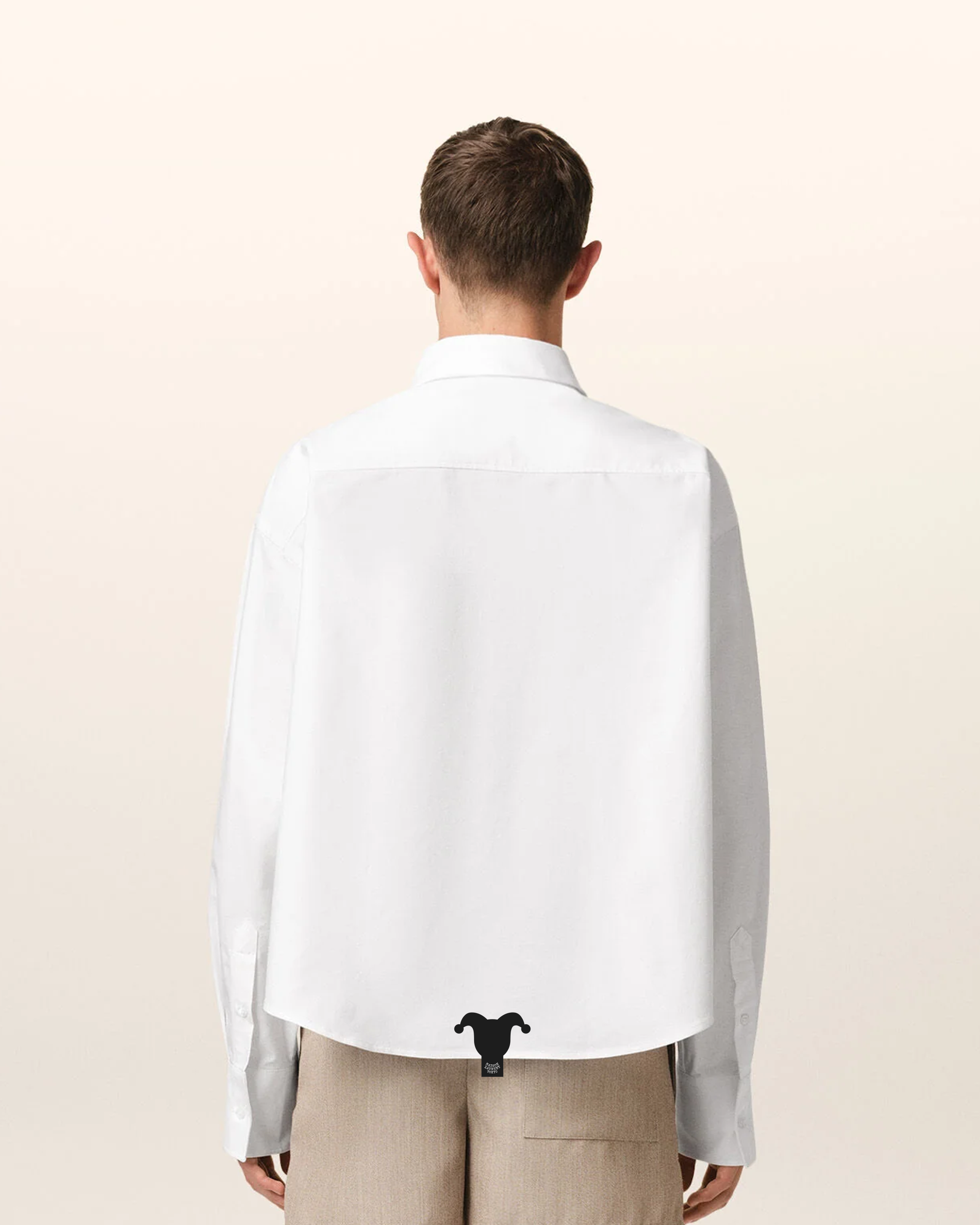 U-Cropped Shirt_ブルー
