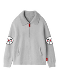 PQ_pique Zip up_グレー