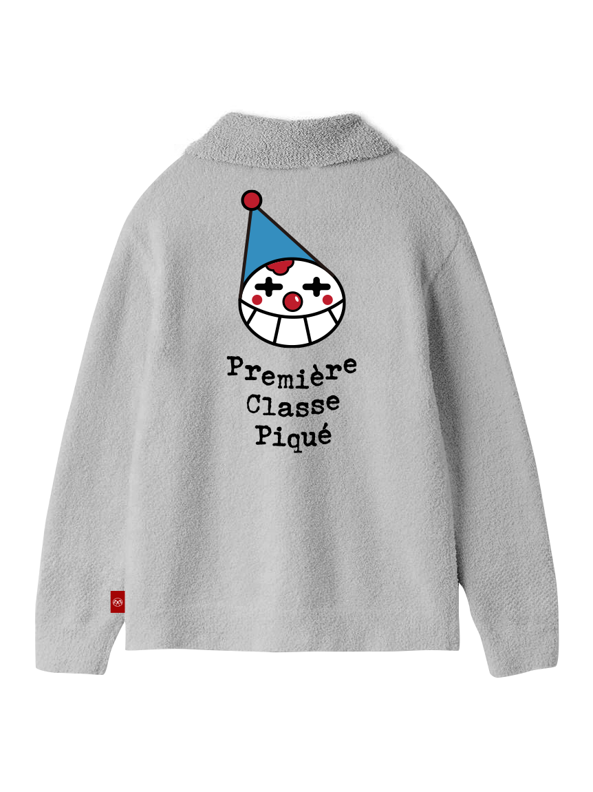PQ_pique Zip up_グレー