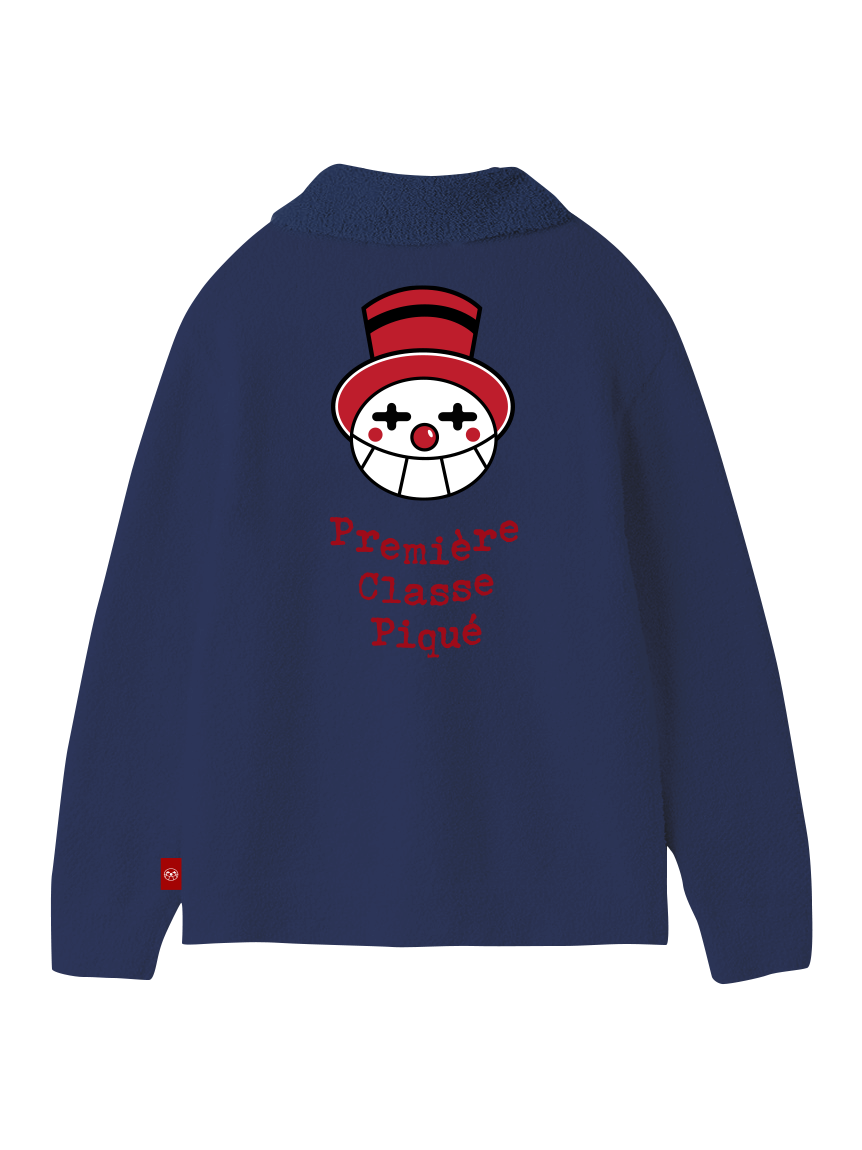 PQ_pique Zip up_ネイビー