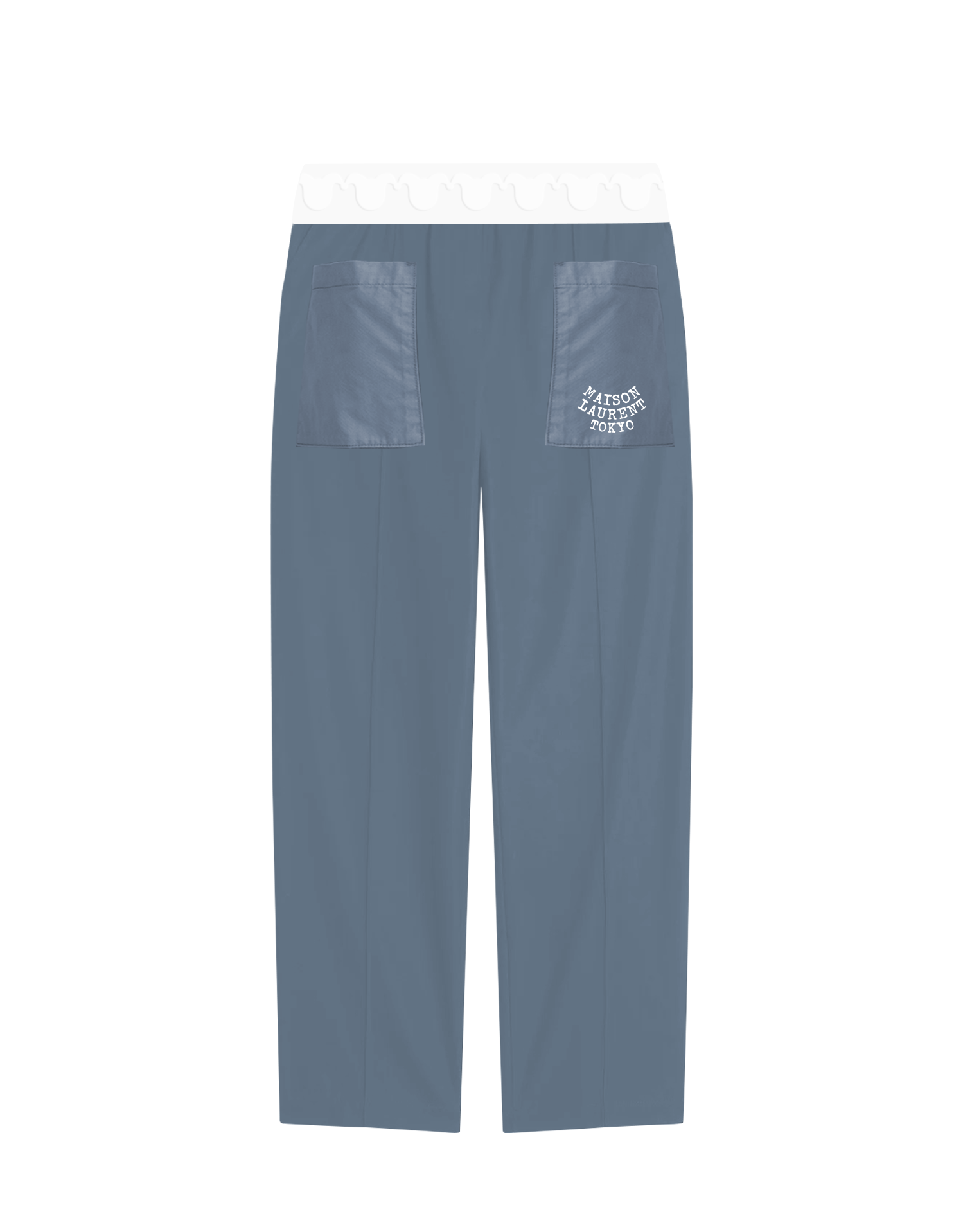 Band Cotton Pants (M)_ブルー