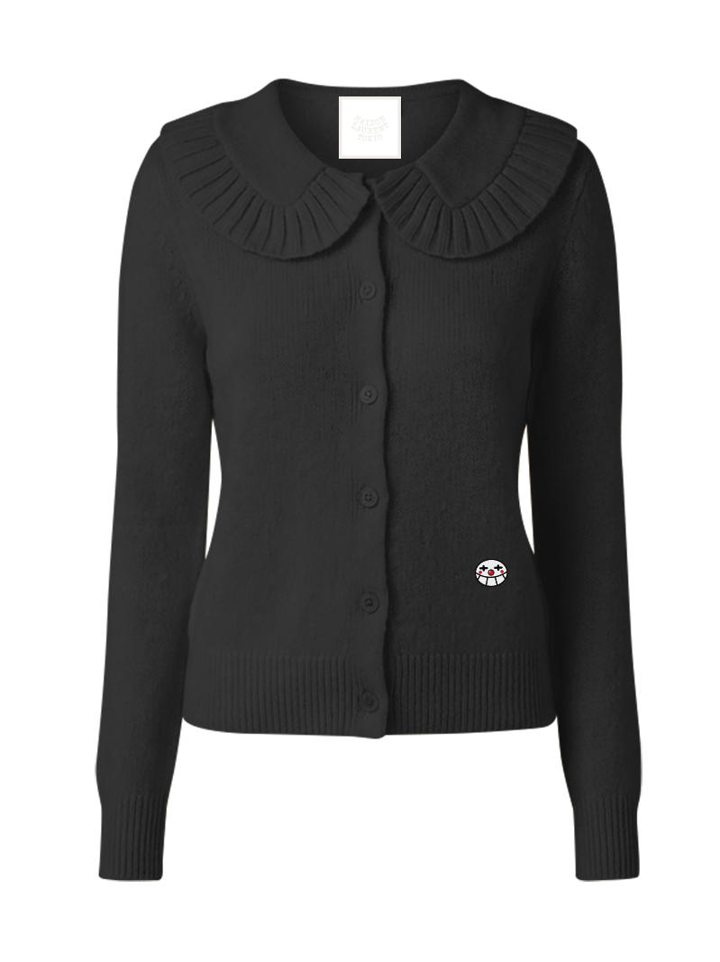 Maison Ruff Cardigan_ブラック