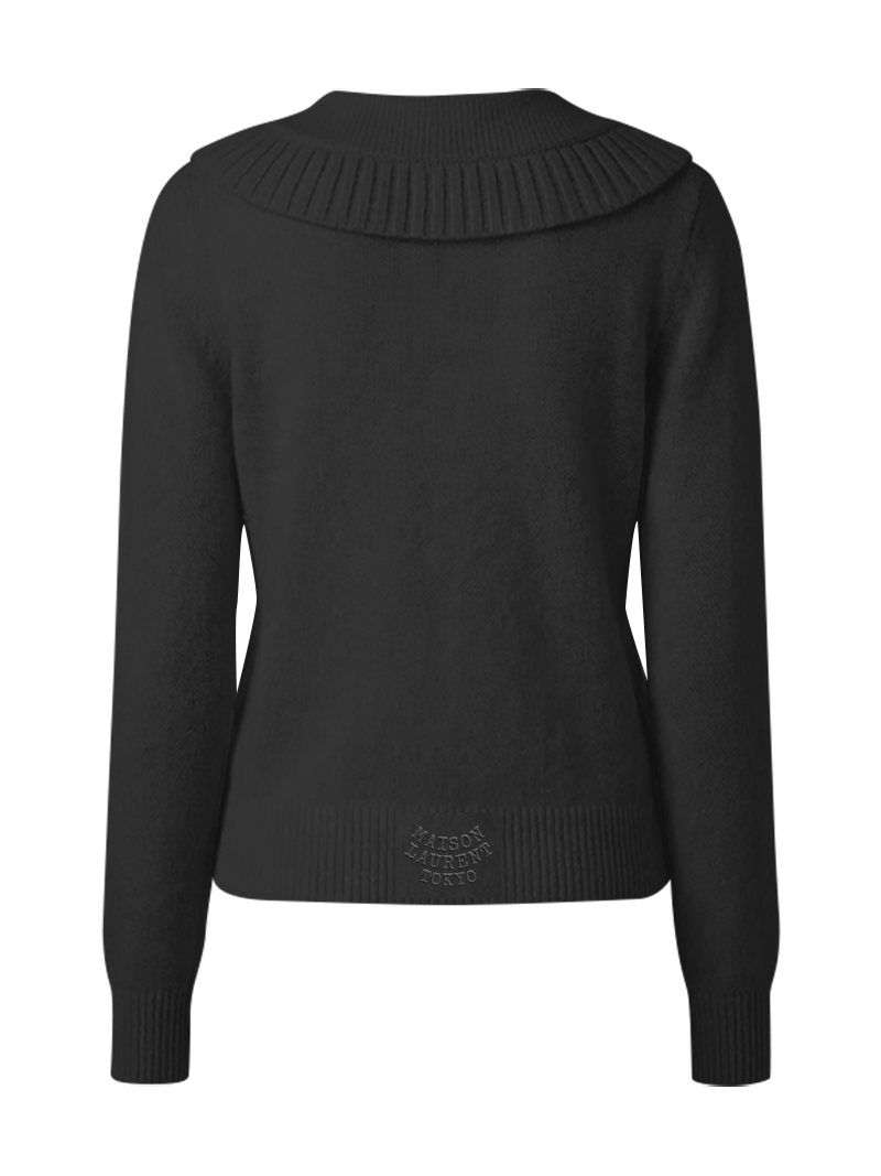 Maison Ruff Cardigan_ブラック