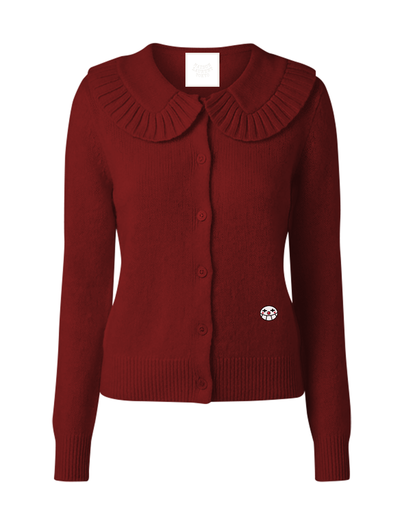 Maison Ruff Cardigan_レッド