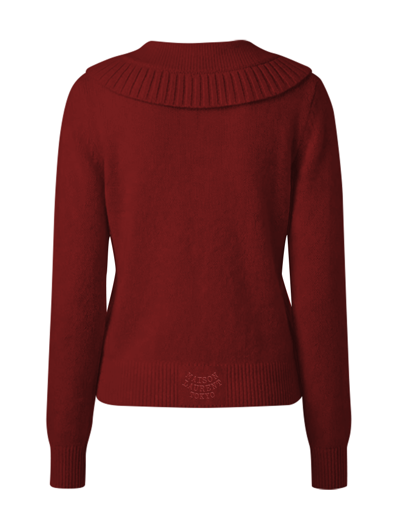 Maison Ruff Cardigan_ホワイト