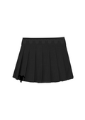 Band pleated skirt_ブラック
