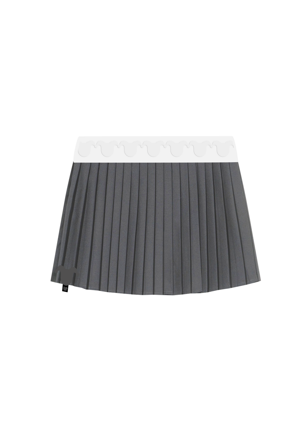 Band Fine Pleated skirt_ブラック