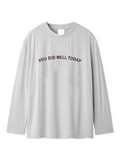 PQ doux Long T-shirt_グレー