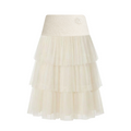 Terry Tiered Ruff Long Skirt_ホワイト