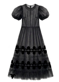 Airy Tulle Lace Dress_ブラック