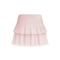Terry Tiered Ruff Skirt_ピンク