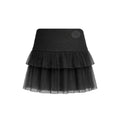 Terry Tiered Ruff Skirt_ブラック