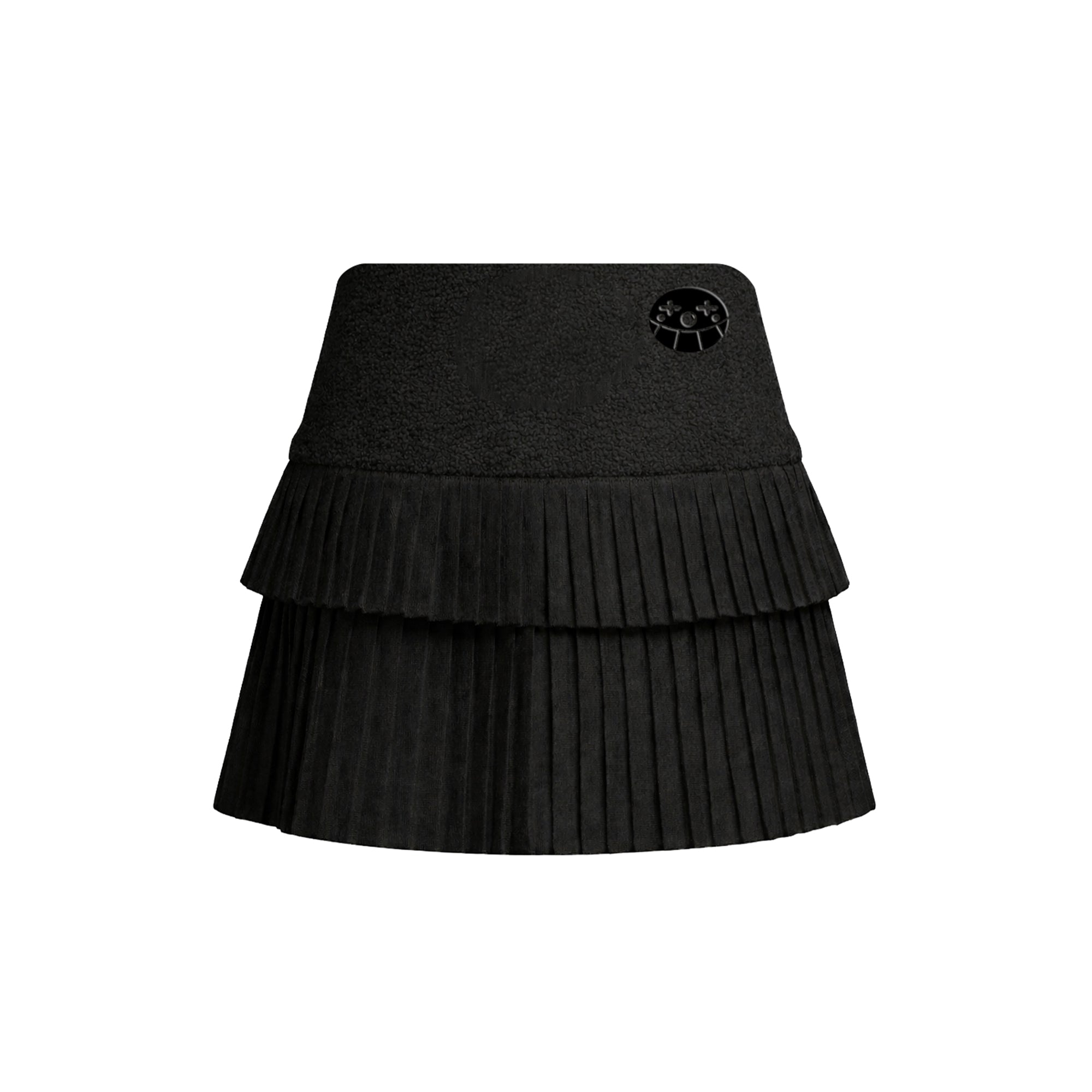 Borg Fleece Ruff Skirt_ブラウン