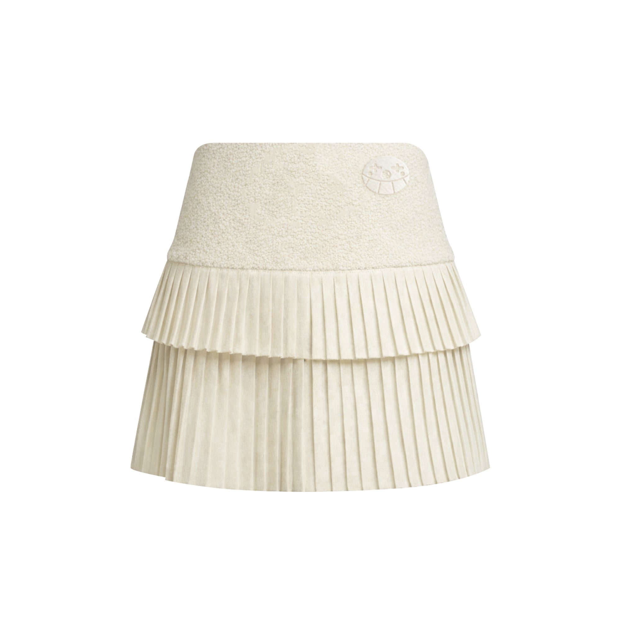Borg Fleece Ruff Skirt_ブラウン