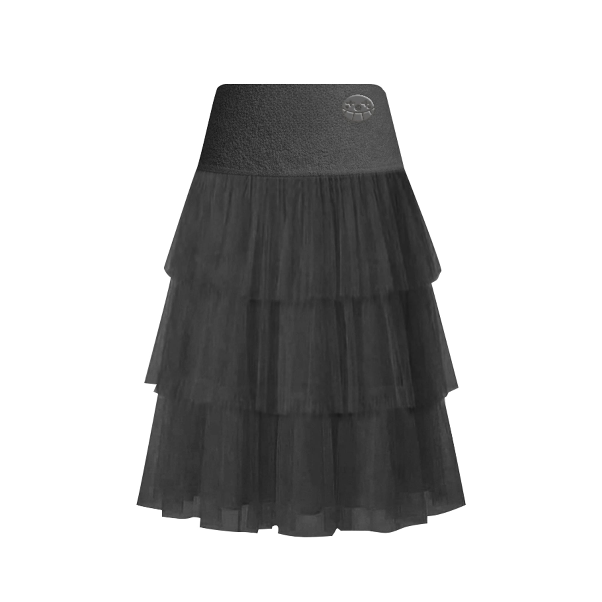 Terry Tiered Ruff Long Skirt_ピンク