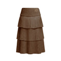 Borg Fleece Ruff Long Skirt_ブラウン