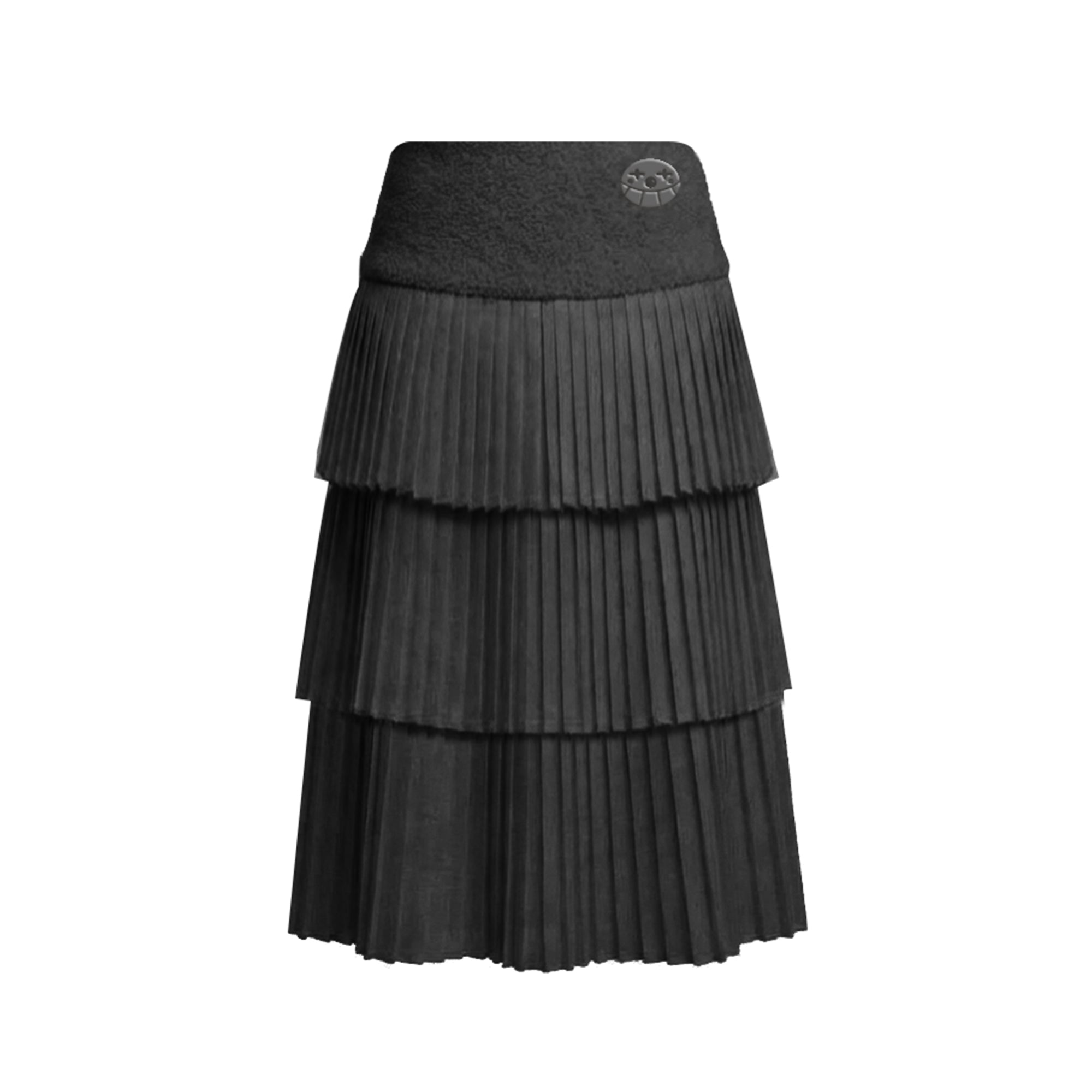 Borg Fleece Ruff Long Skirt_ブラウン