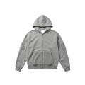 Mix Zip-up Hoodie_グレー