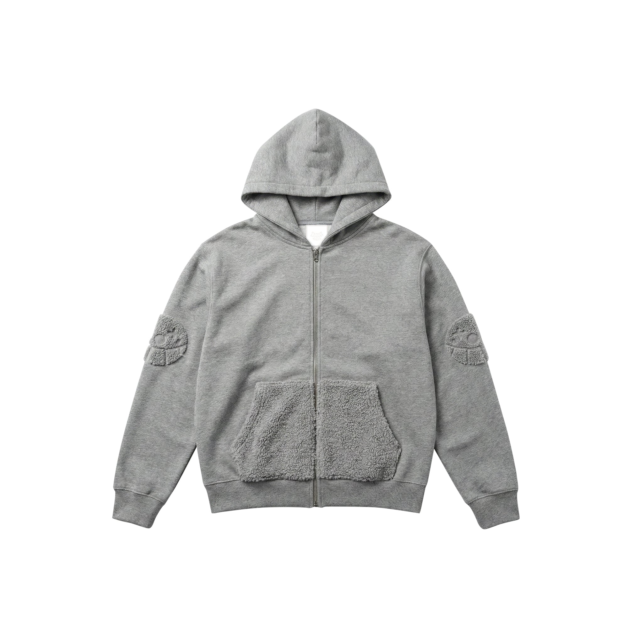 Mix Zip-up Hoodie_グレー