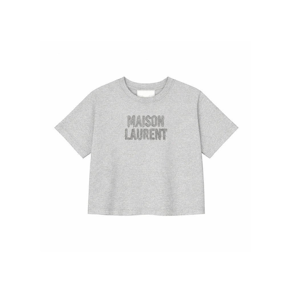 LOGO Appliqué T-shirt_グレー