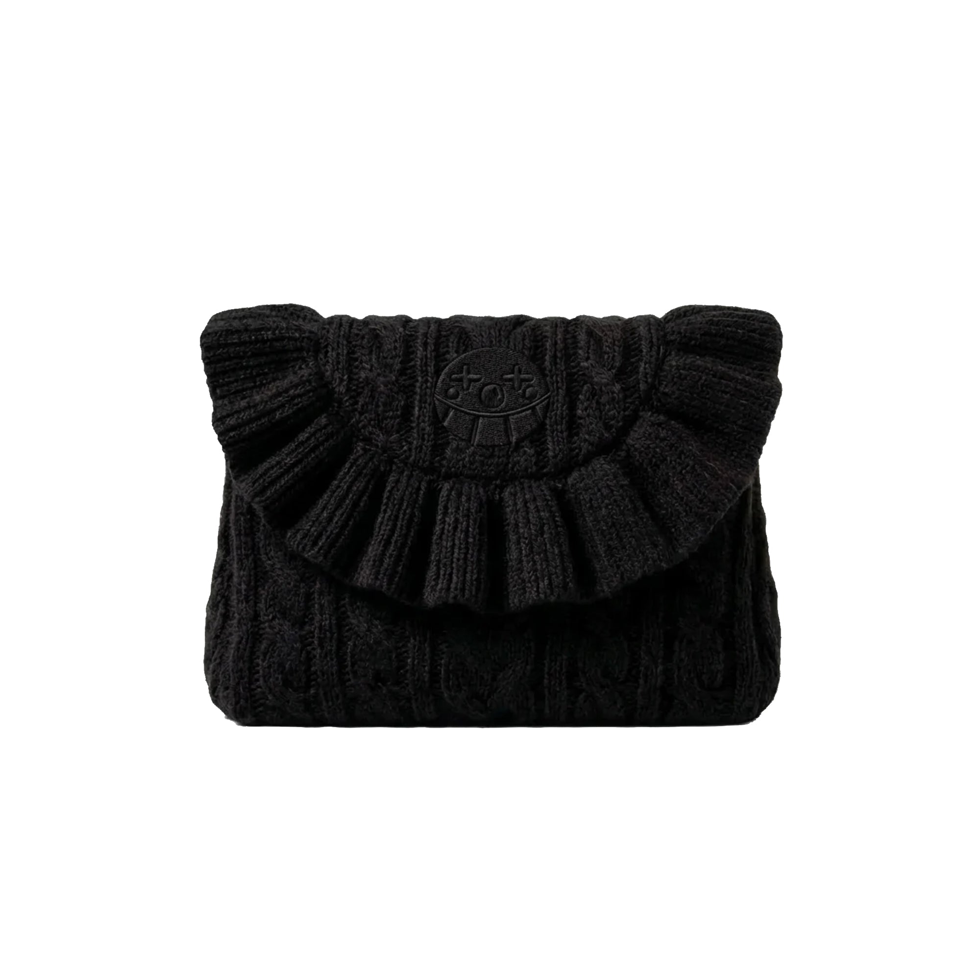 Ruff clutch bag_ブラック