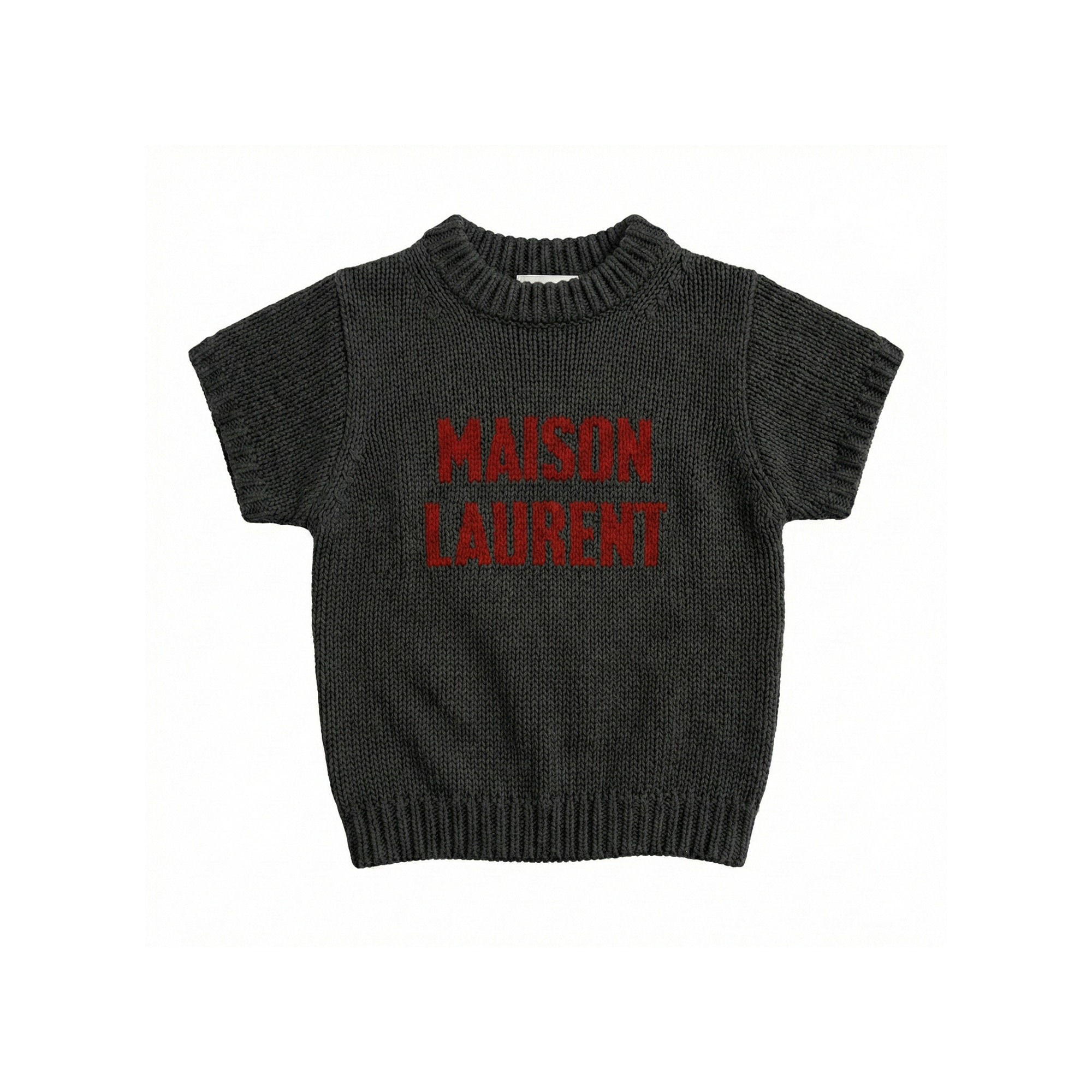 Black Short-sleeve Knit_ホワイト
