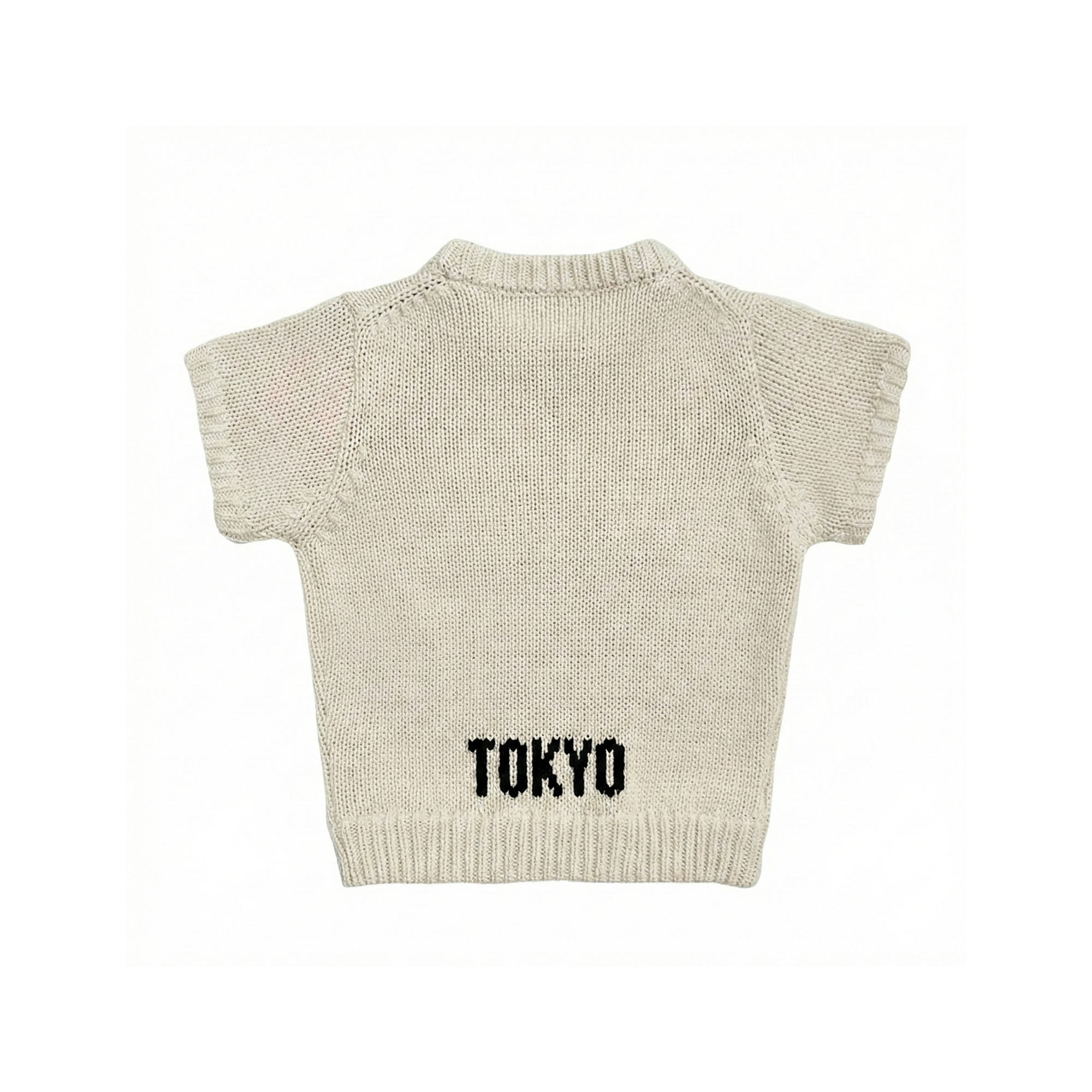 White Short-sleeve Knit_レッド