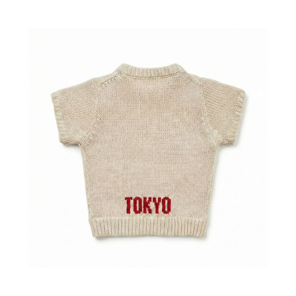 White Short-sleeve Knit_ブラック