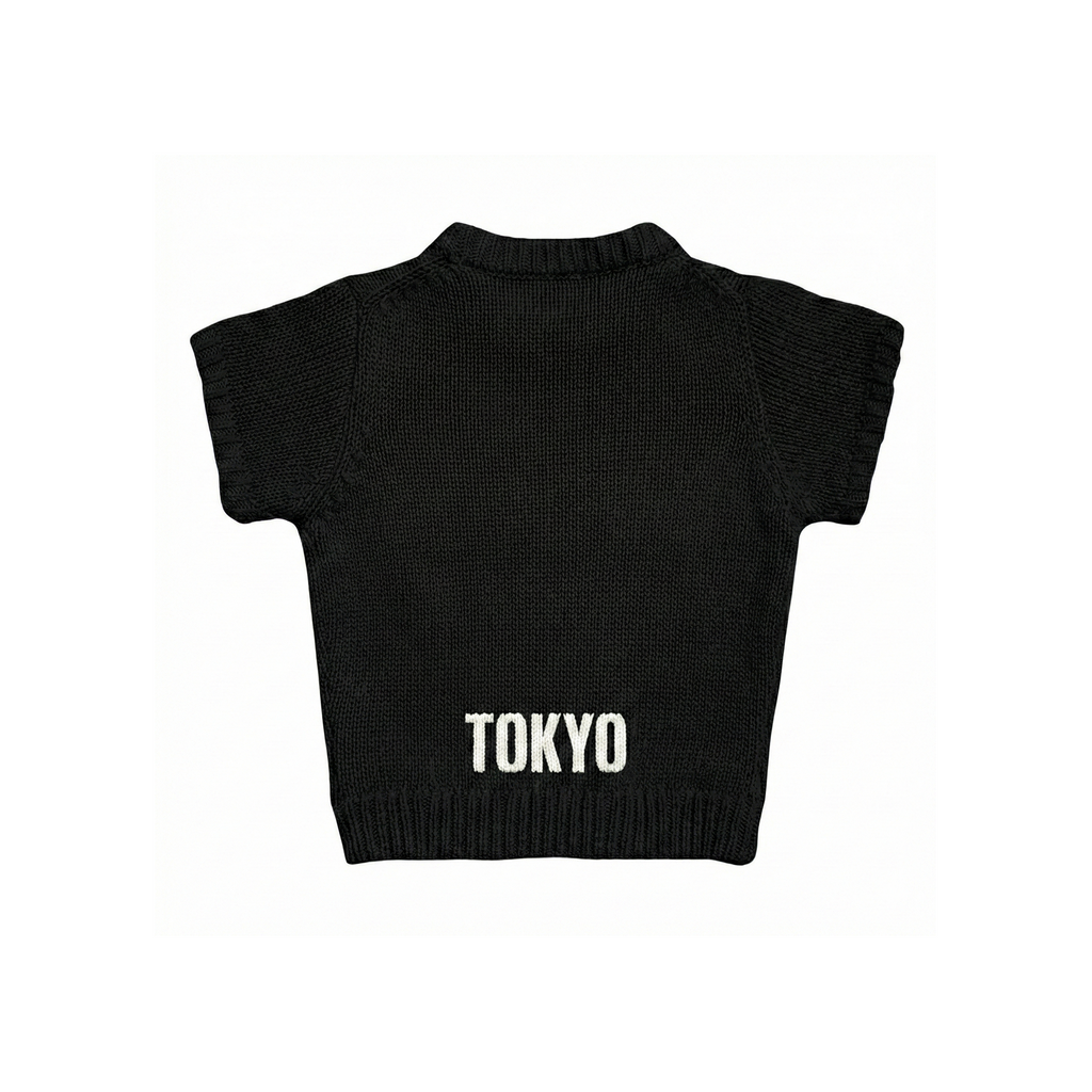 Black Short-sleeve Knit_レッド