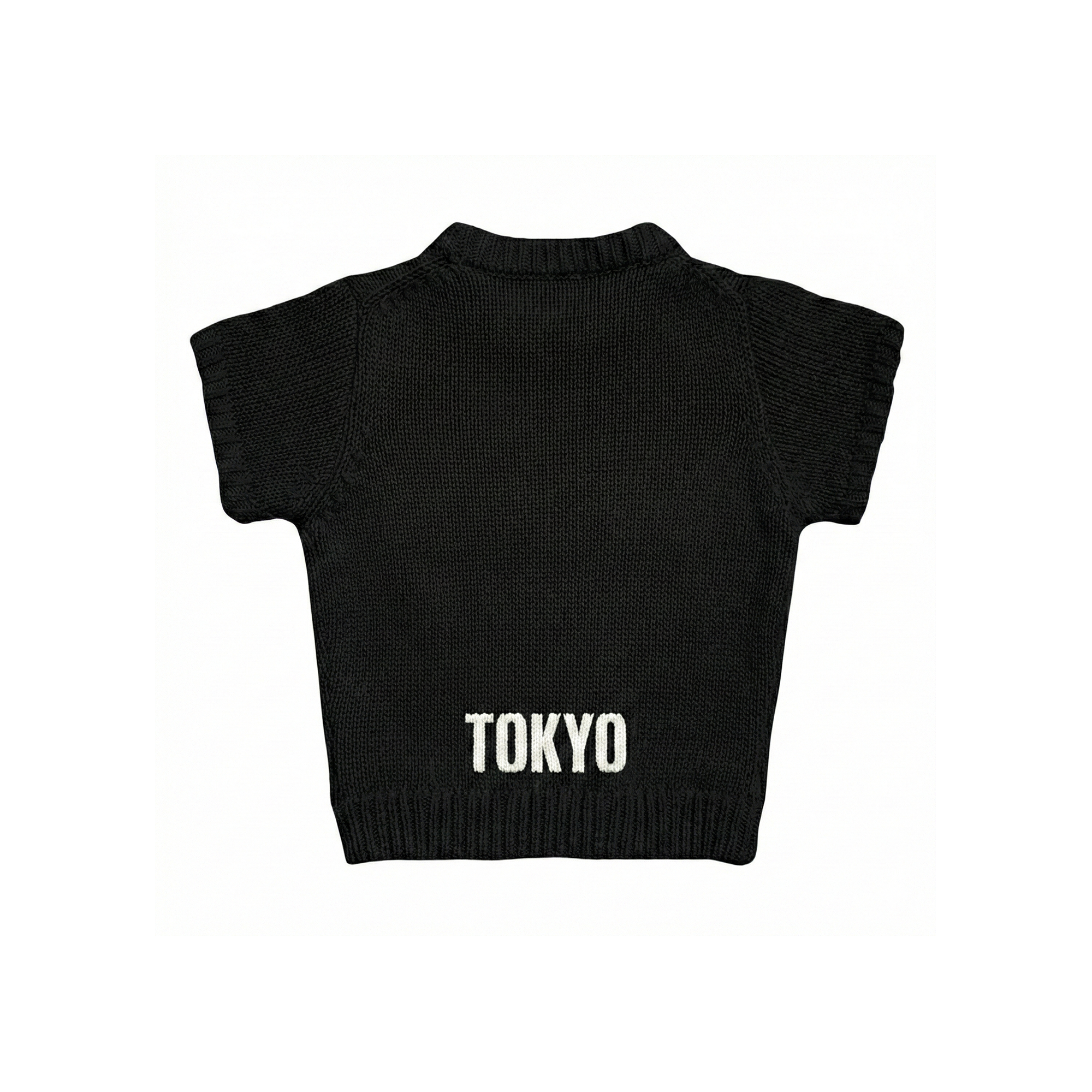 Black Short-sleeve Knit_ホワイト