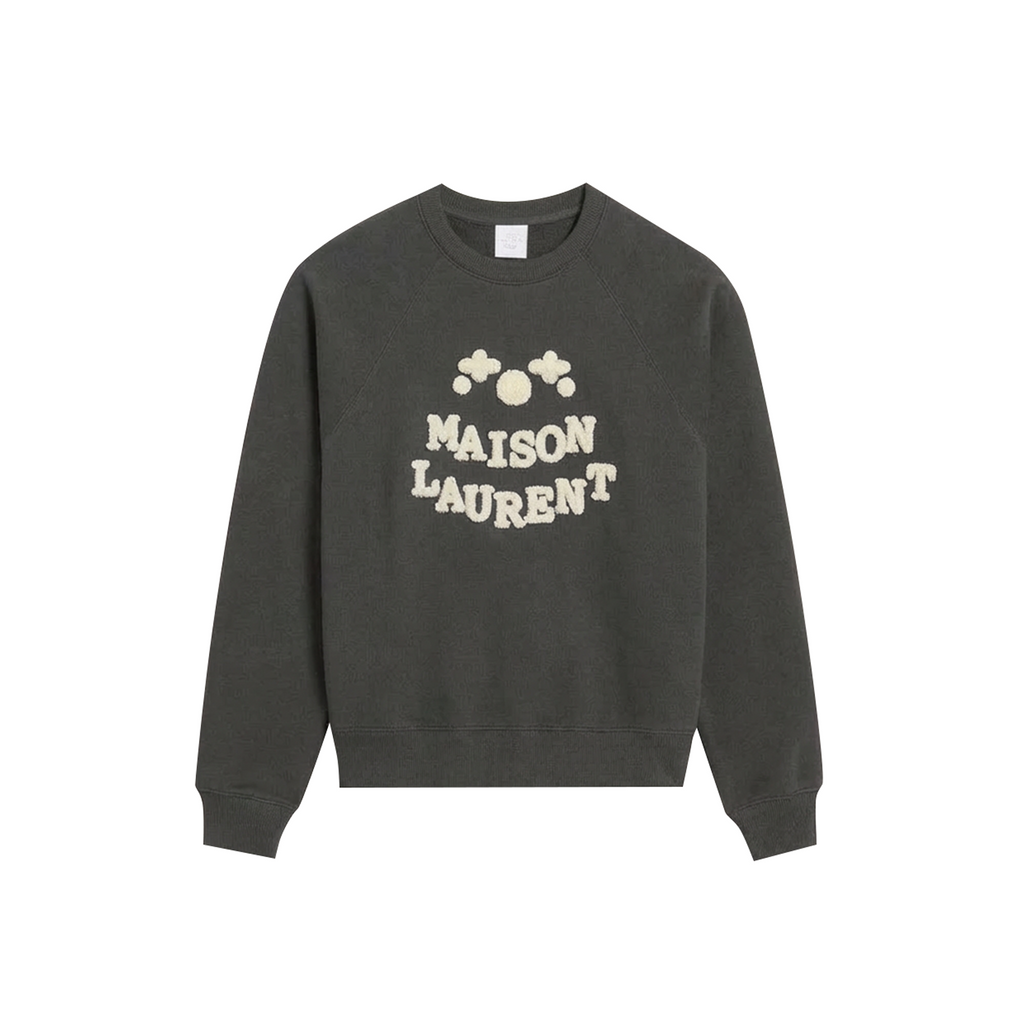 Bouclé Typo Logo Sweatshirt_レッド