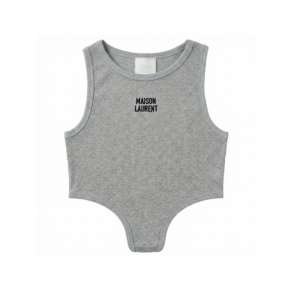 HIGH-CUT TANK TOP_グレー